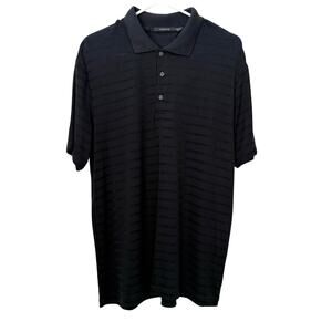 NWT Claiborne Men’s Black Striped Polo Shirt – Size M